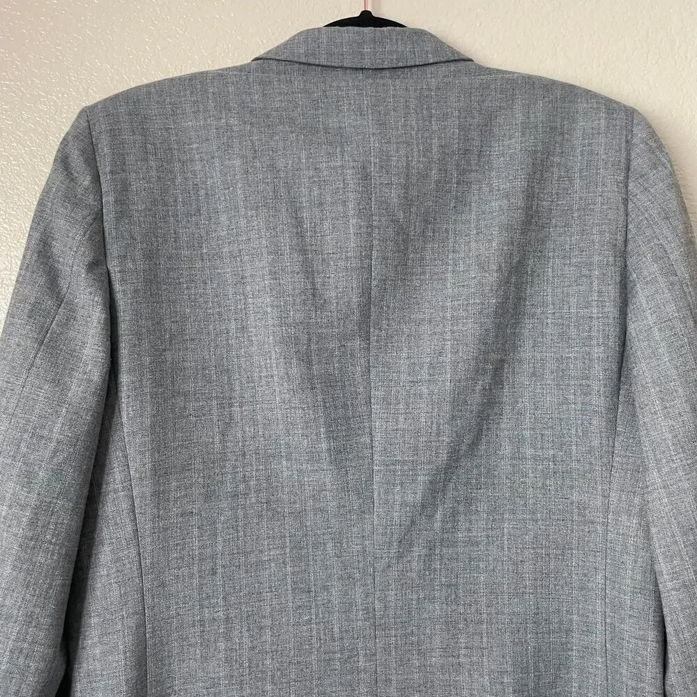 Vintage Yves Saint Laurent Blazer Mens 40 Gray Single Breasted Luxury Preppy‎